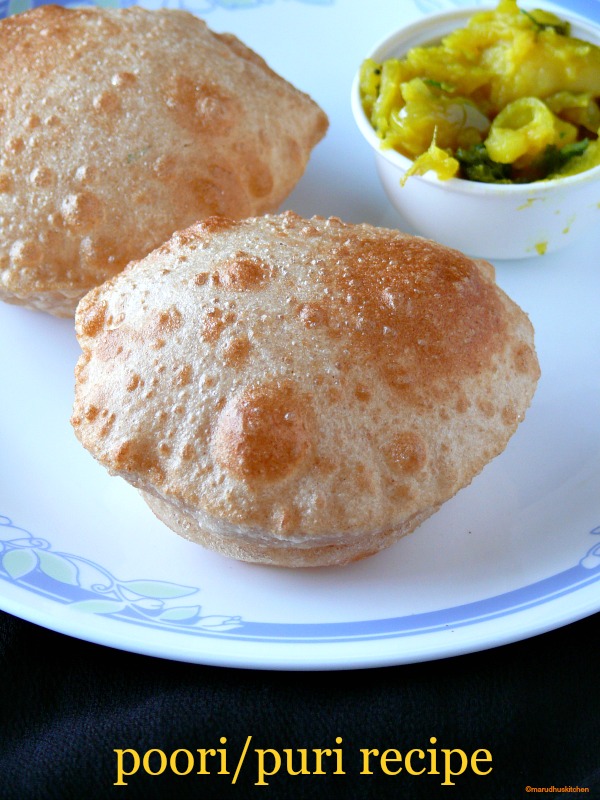 How To Make Puffy Poori  Puri Recipe - Marudhuskitchen