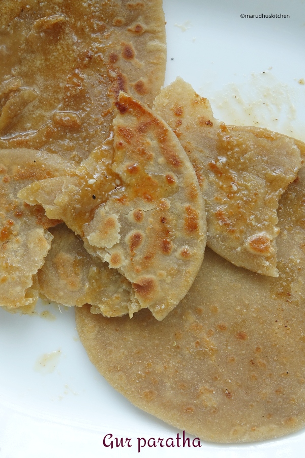 Gur Ka Paratha /Jaggery Stuffed Paratha(parantha) - Marudhuskitchen